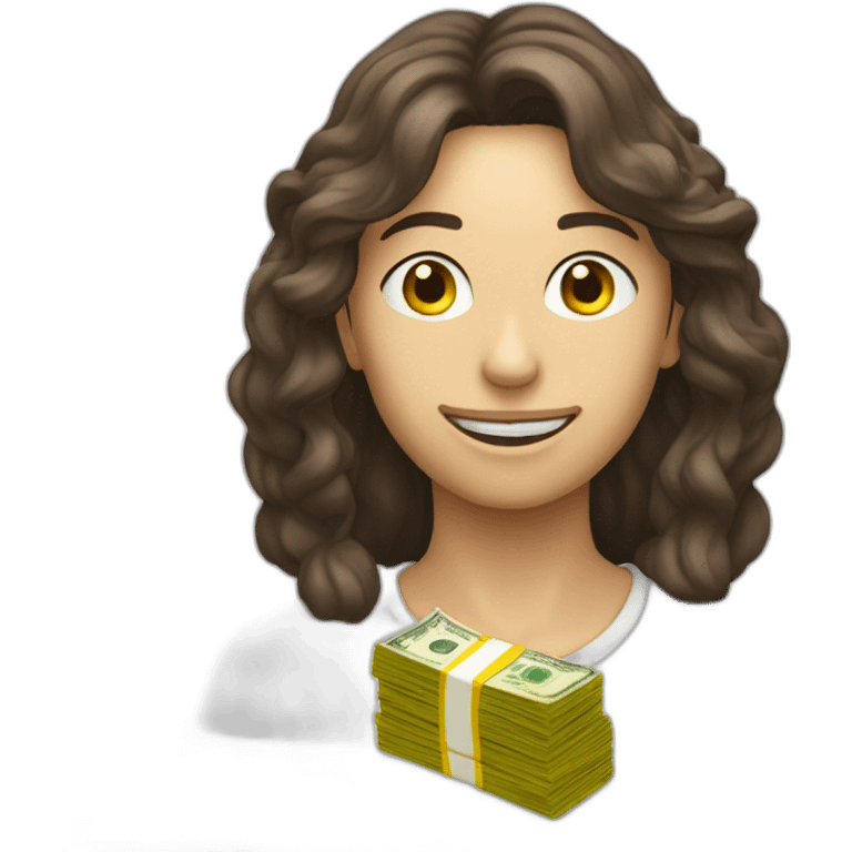 Kakhaufen mit Geld auf der Zunge emoji