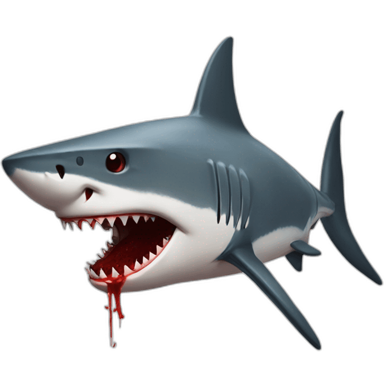 bloody shark emoji