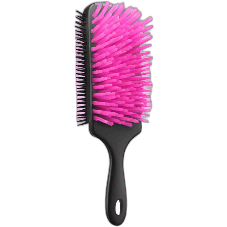 pink hair brush emoji