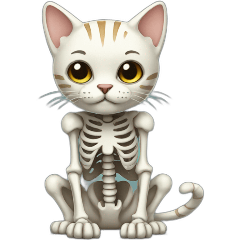 skeleton cat emoji