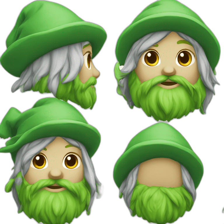 avatar de gnomo com chapeu verde emoji