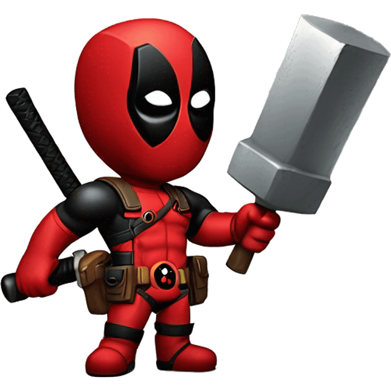 Deadpool with those hammer emoji