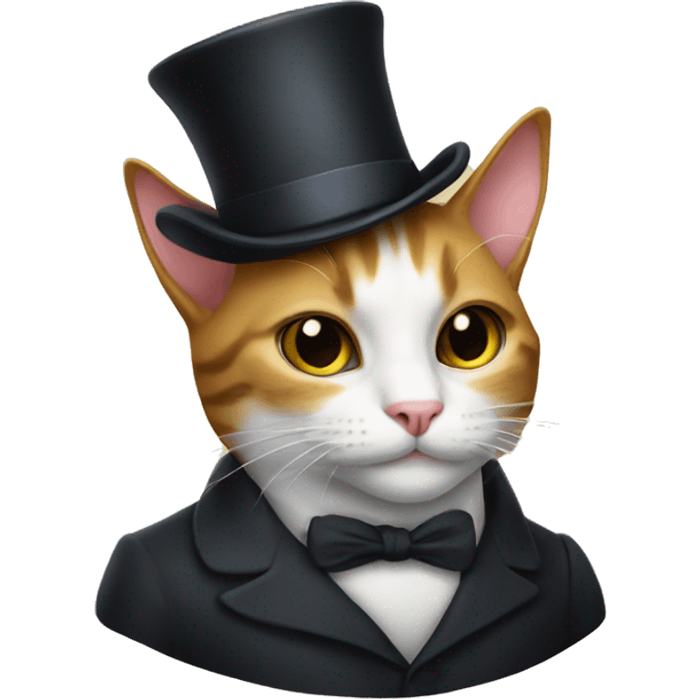 cat with tophat emoji