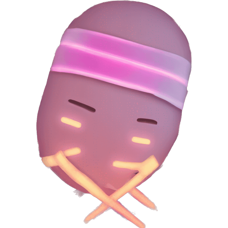 bandage with glowing neon emoji