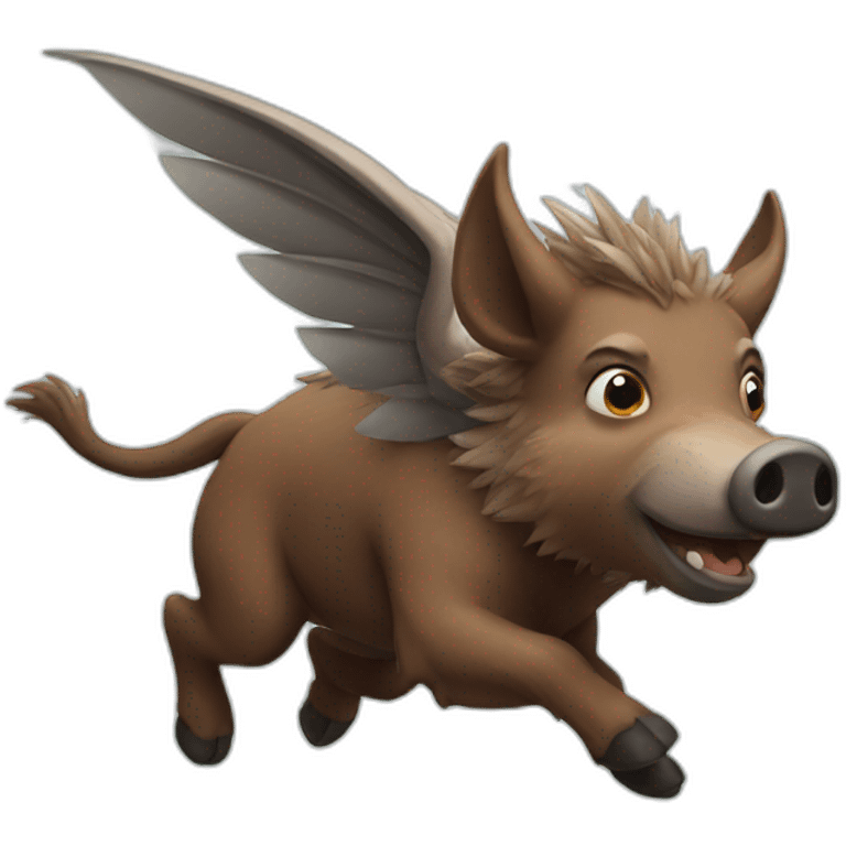 flying boar emoji