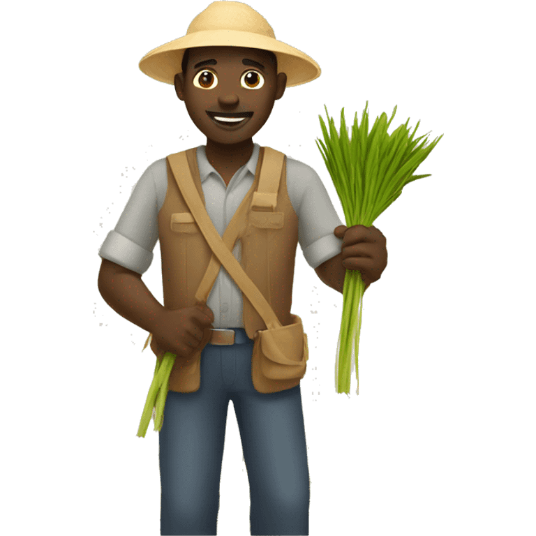 african man doing farming emoji