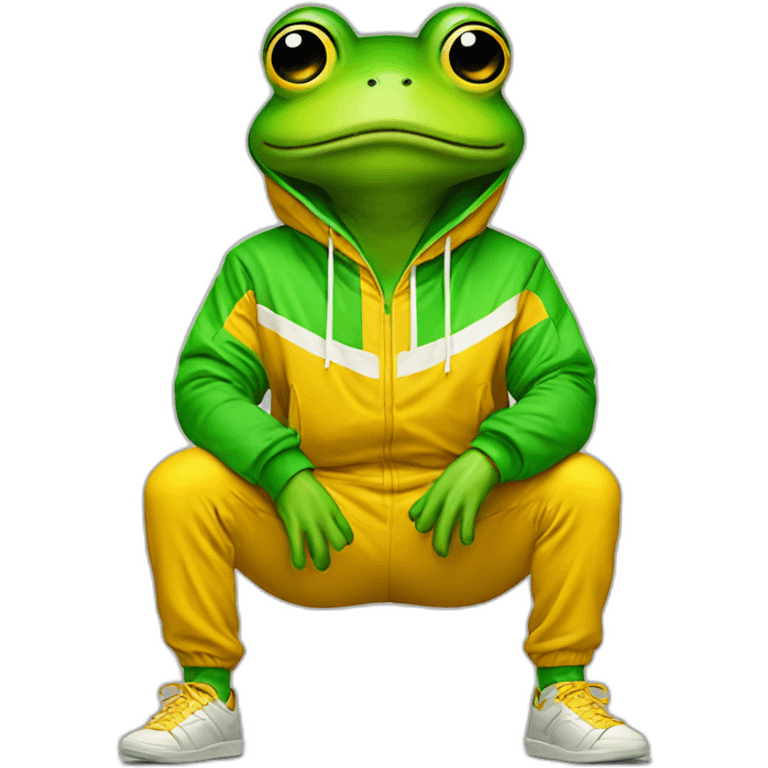 frog in 80s tracksuit emoji