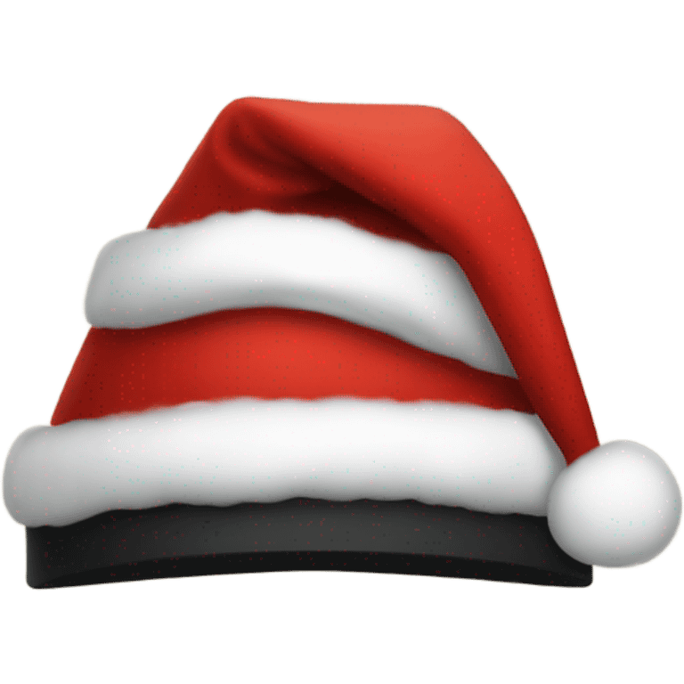 A hat that looks like santa’s hat only black emoji