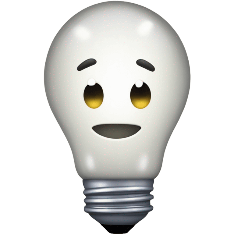 Lightbulb with a face emoji