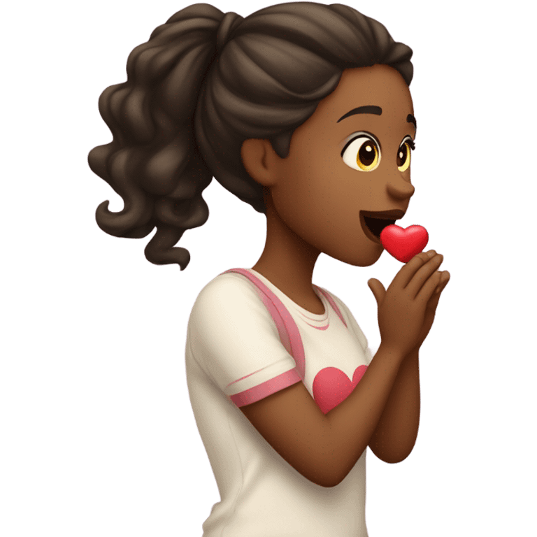 Girl blowing kisses  emoji