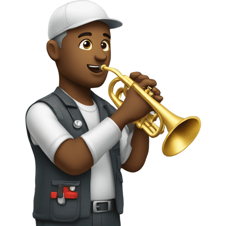 Mechanic with trumpet emoji