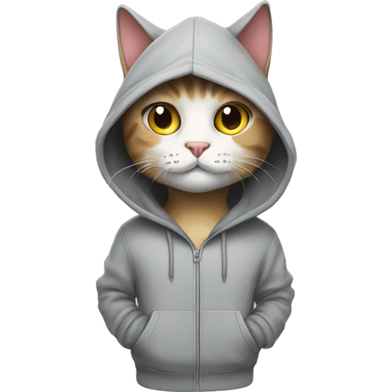 Cat with a hoodie  emoji