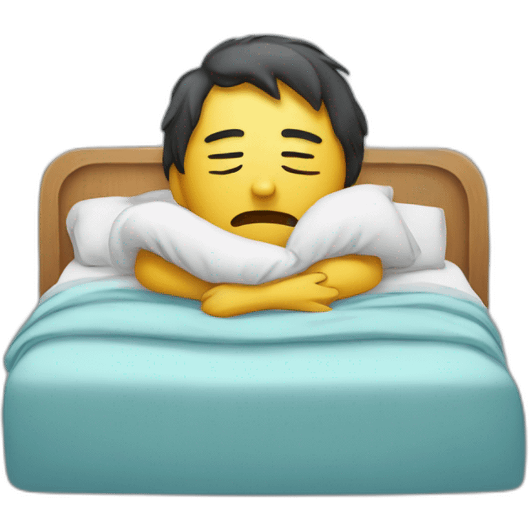 stressed in bed emoji