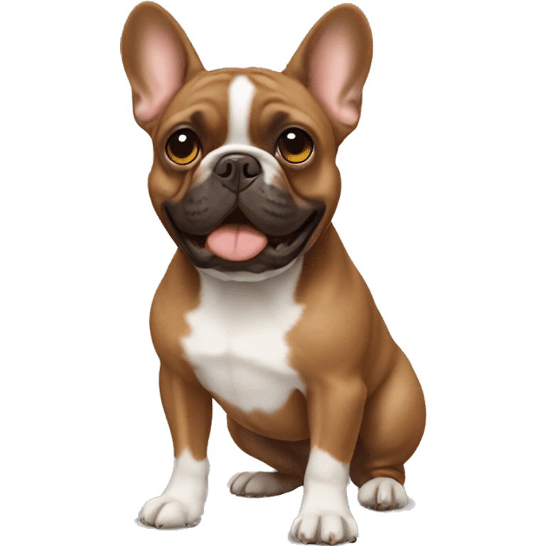 Brown French bulldog emoji