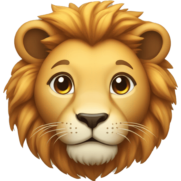 cute kawaii lion emoji