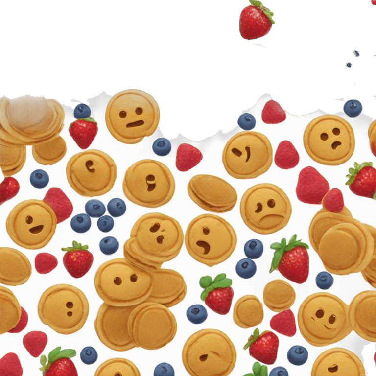 Pancakes with berries emoji