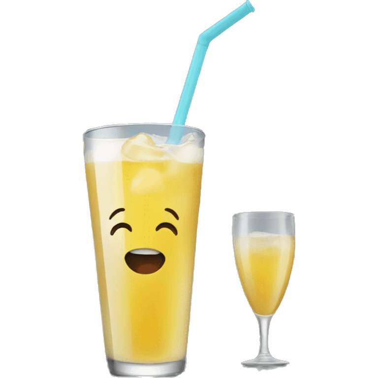 kids drink from a glass emoji