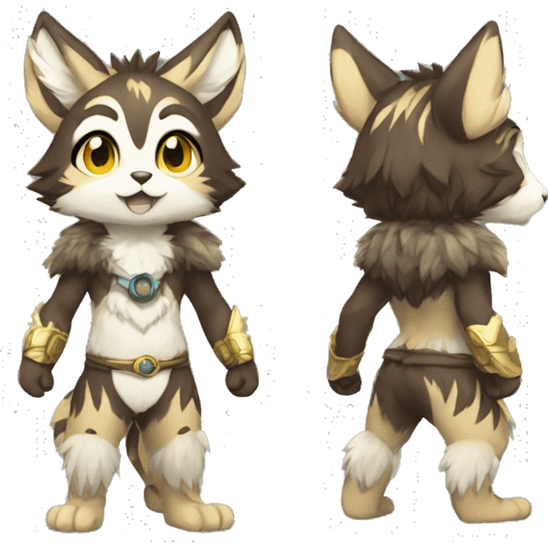 shiny, patterns, Kemono-style, Chibi, Anthro-Fur-Sona-Fakémon, Full Body emoji