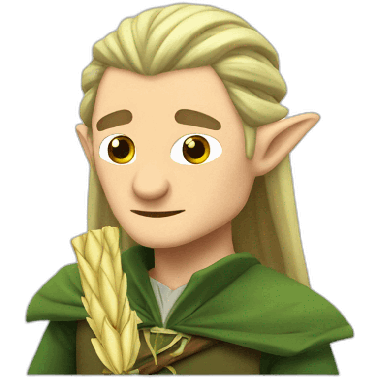 Legolas smoking cannabis emoji