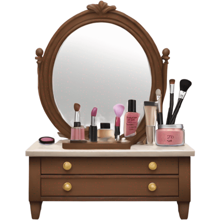 Realistic makeup vanity emoji