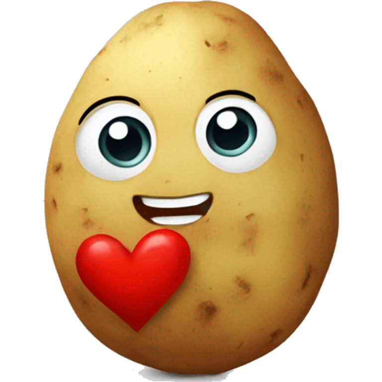 Potato hugging heart emoji