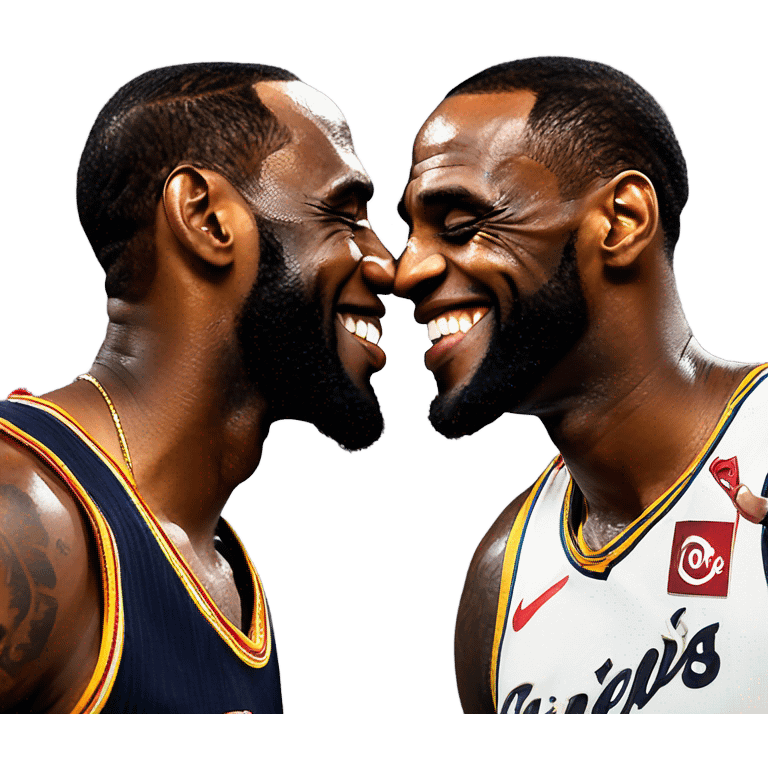 lebron james kissing P diddy emoji