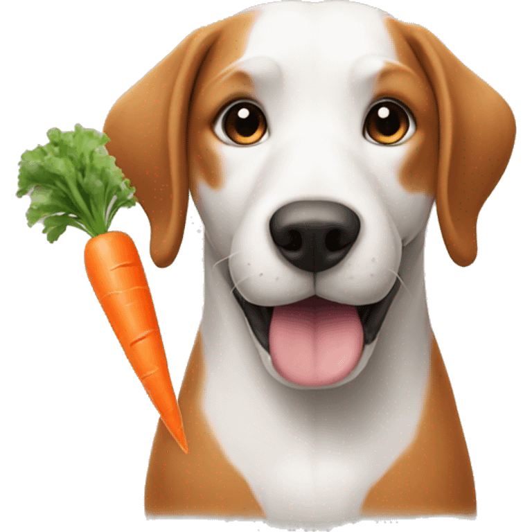 Dog with carrot emoji