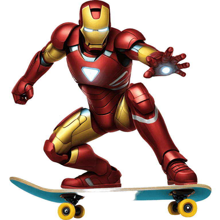 Iron man on a skateboard  emoji