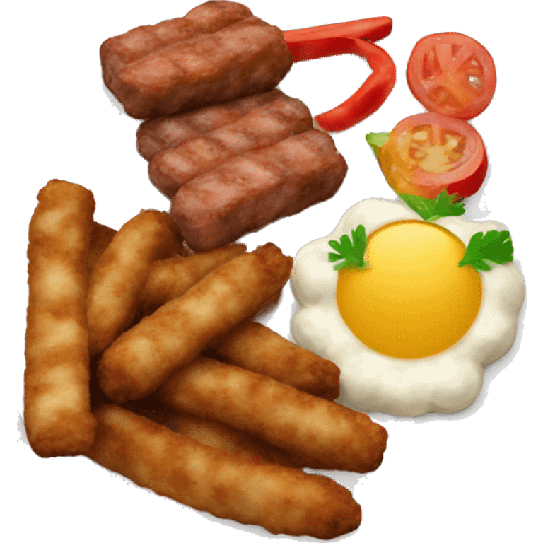 A Plate of Cevapcici an Pommes emoji