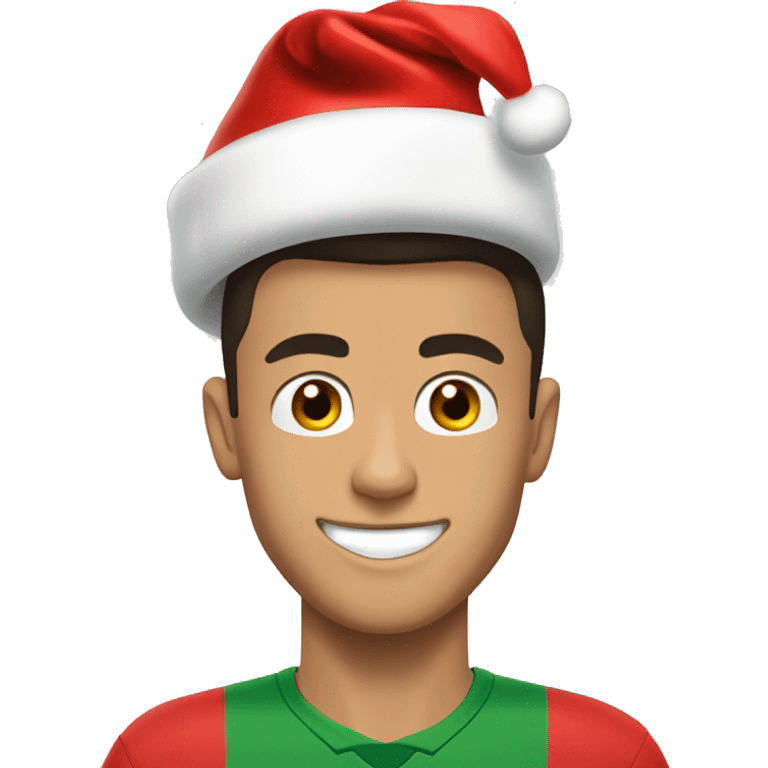 cristiano ronaldo with santa hat emoji