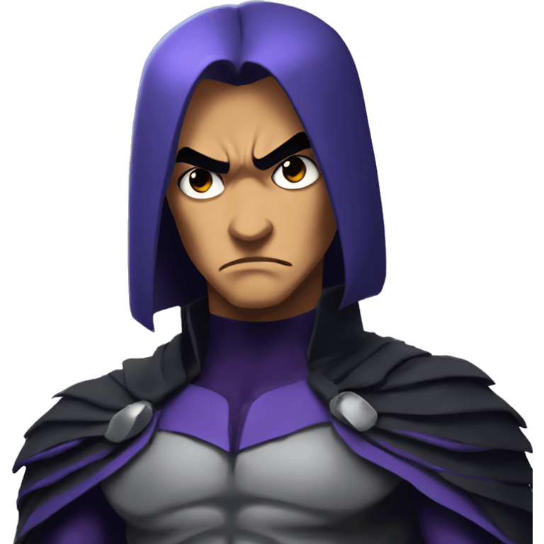 raven of teen titans scowling emoji