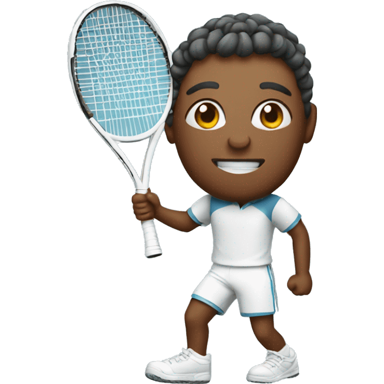 Tennis player with racket emoji