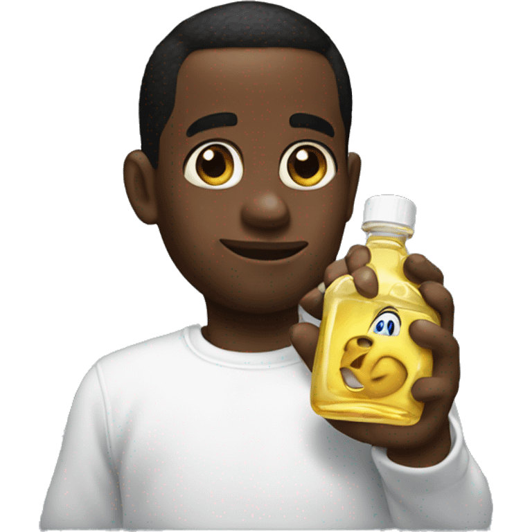 Diddy holding baby oil emoji