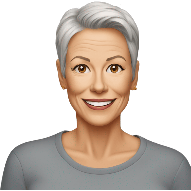 jamie lee curtis cartoon wearing tee emoji