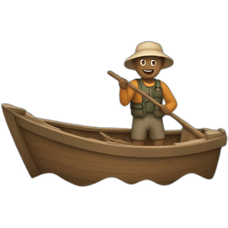 fisher on a boat emoji