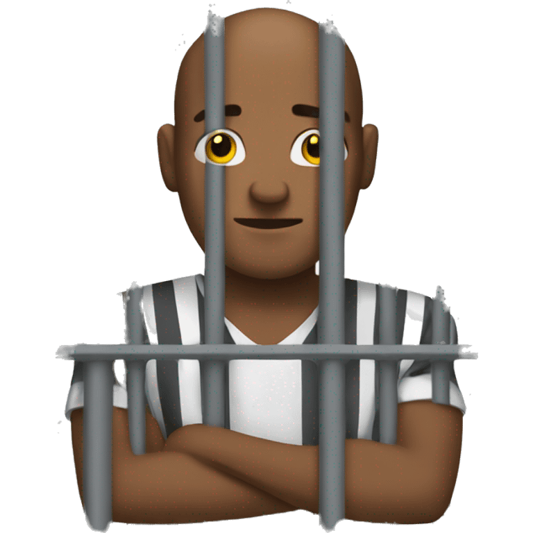 Prisoner behind bars emoji