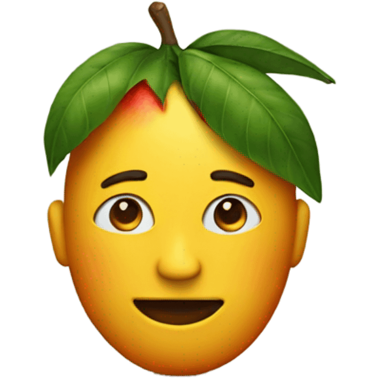 Man with a mango for a head  emoji