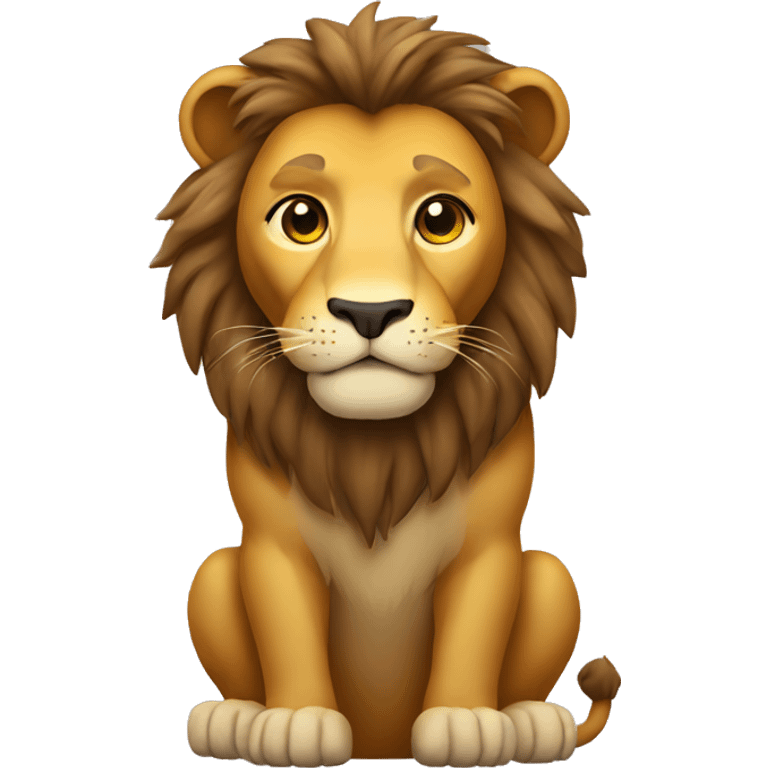 A lion whole body emoji