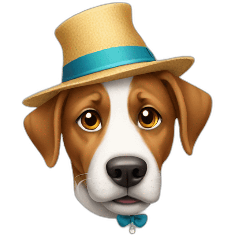 dog in hat emoji