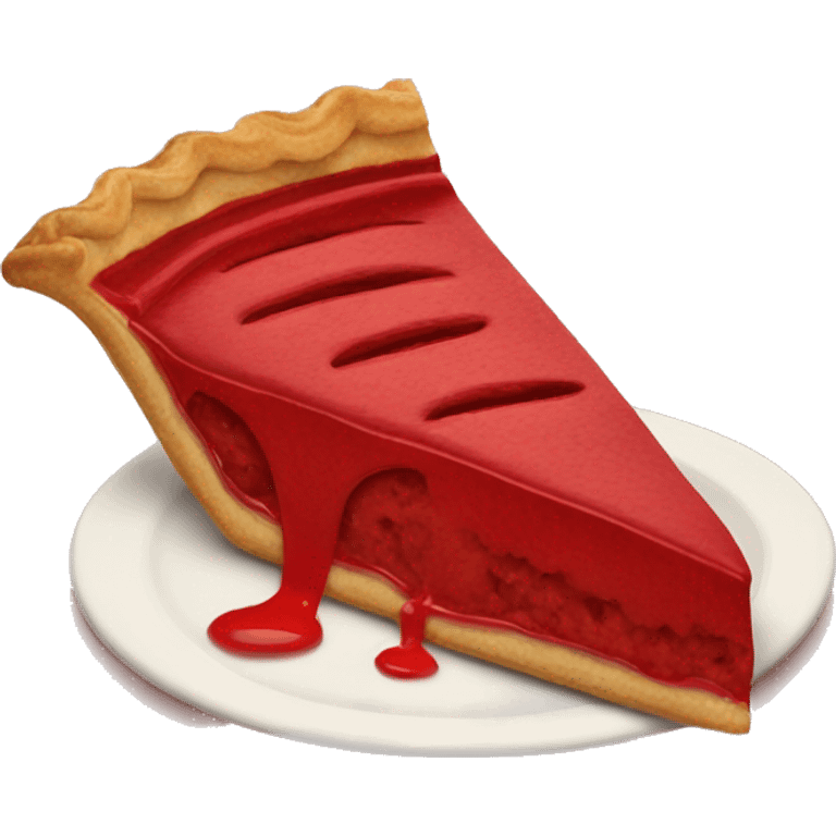 Red filling pie slice  emoji