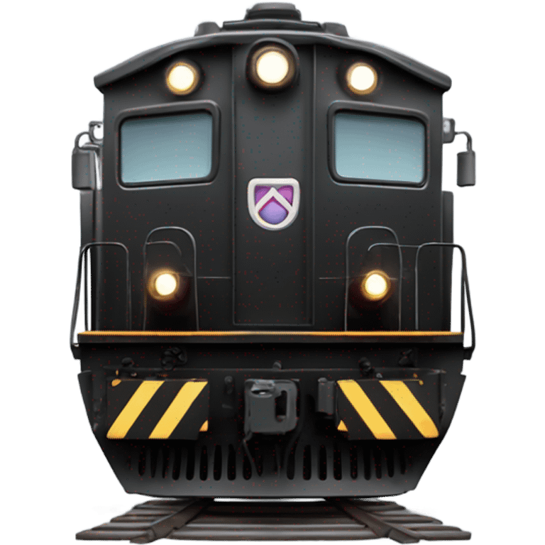 A electric locomotive (With little shiny black Kirby eyes) emoji