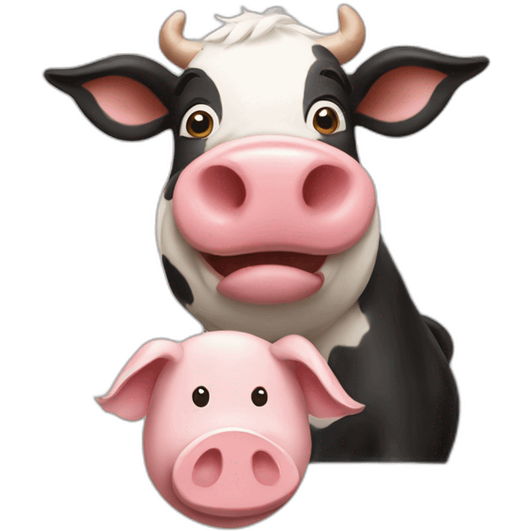 cow and pig emoji