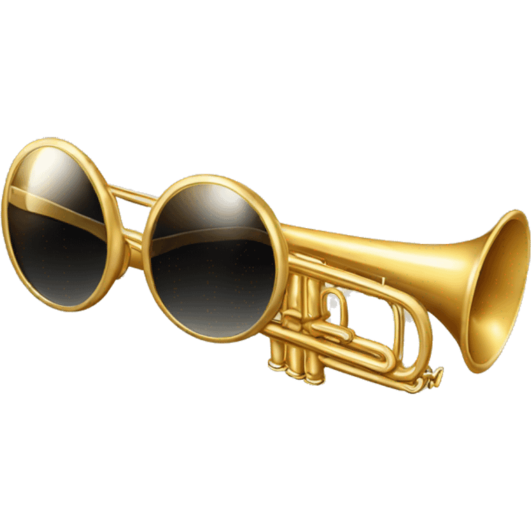 trumpet with sunglasses emoji