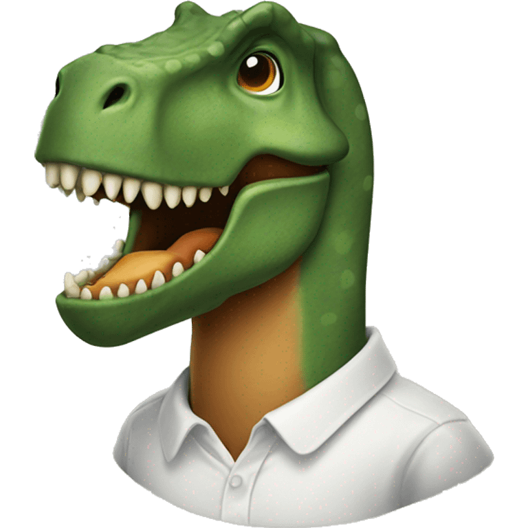 a dinosaur smocking emoji