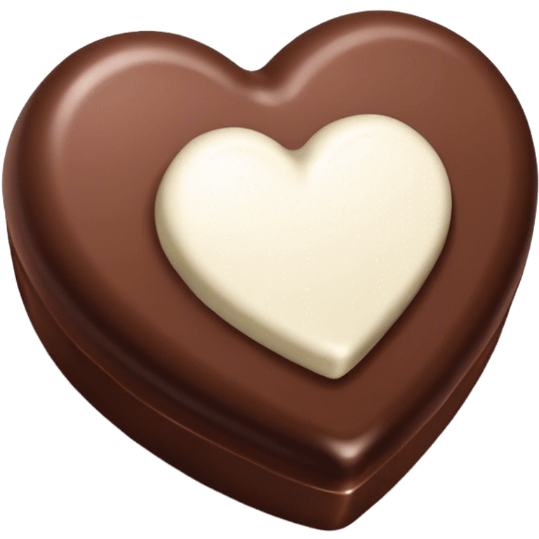 one heart shaped chocolate truffle emoji