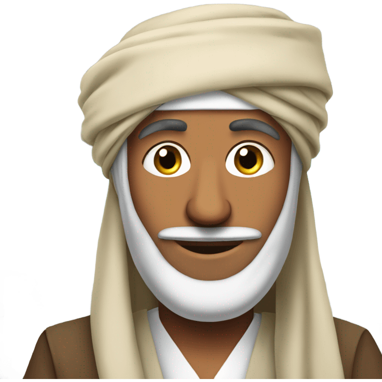 bearded arab man wearing a turban on a plane emoji