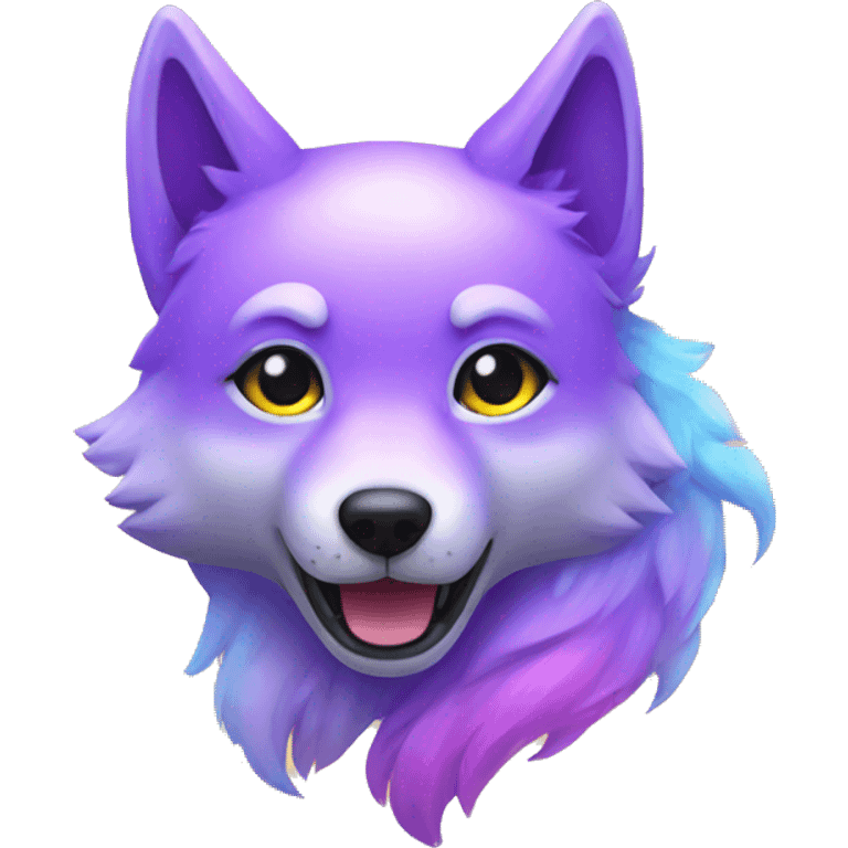 kawaii nebula wolf emoji