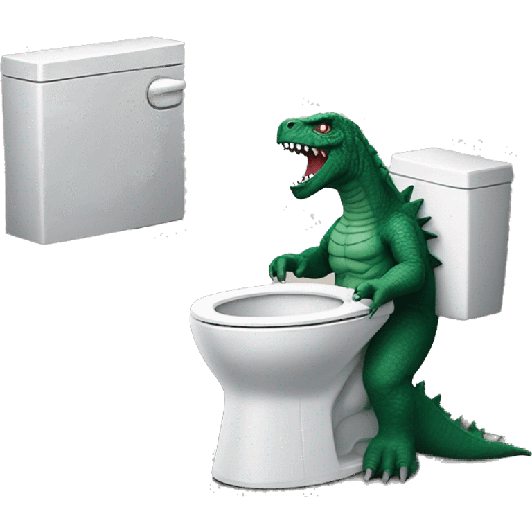 Skibidi toilet with godzilla emoji