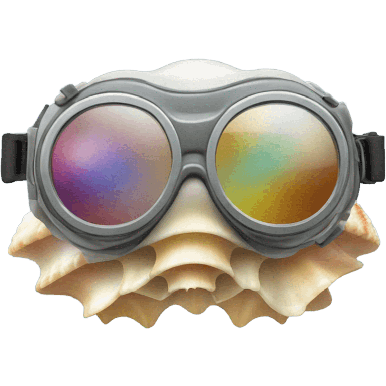 Goggles filled with shells  emoji