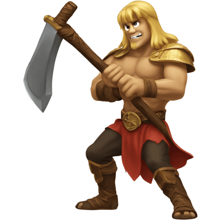 a golden axe emoji